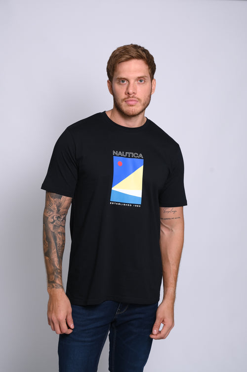 NAUTICA CAMISETAS DE HOMBRE NEGRO