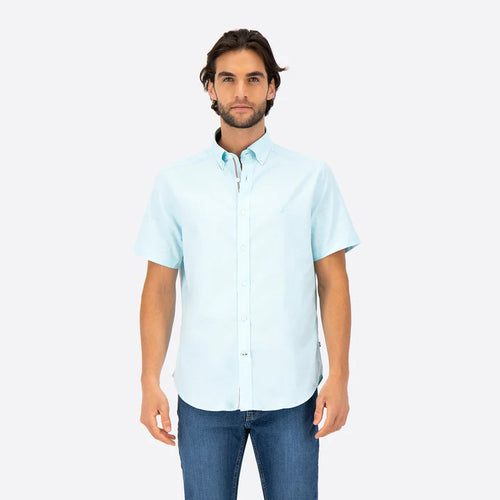 NAUTICA CAMISA M/C DE HOMBRE AZUL 01100W-45A