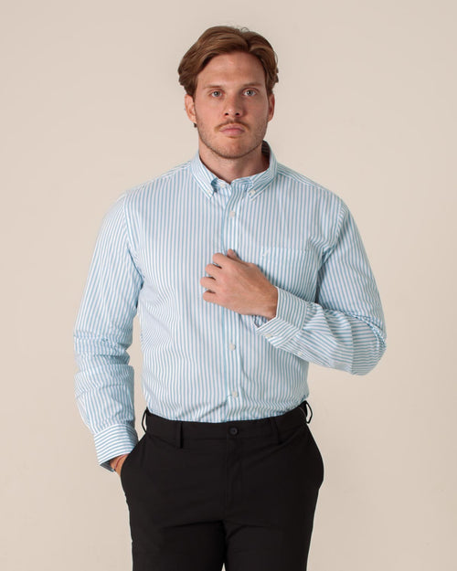 NAUTICA CAMISA M/L DE HOMBRE AZUL WR6540-4N5