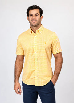 NAUTICA CAMISA M/C DE HOMBRE AMARILLO 27109WS-7MF