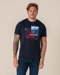 NAUTICA T-SHIRT M/C DE HOMBRE AZUL VR5806-4NV