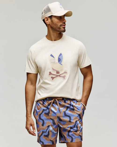 psycho bunny camiseta hombre fantasia beige