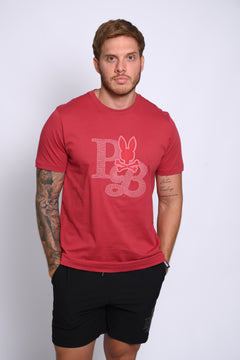 PSYCHO BUNNY CAMISETA HOMBRE FANTASIA ROJO