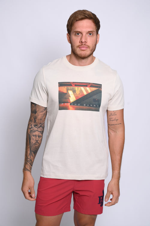PSYCHO BUNNY CAMISETA HOMBRE FANTASIA BEIGE