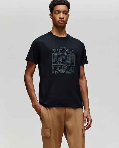 psycho bunny camiseta hombre fantasia negro