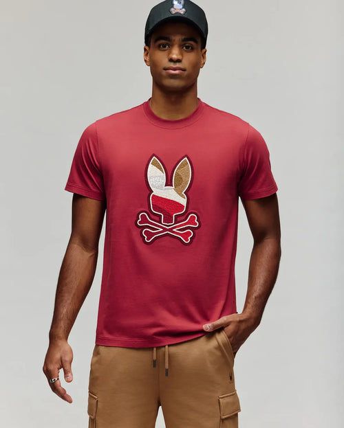 psycho bunny camiseta hombre fantasia rojo