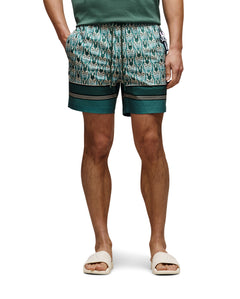 psycho bunny pantaloneta de baño hombre fantasia verde