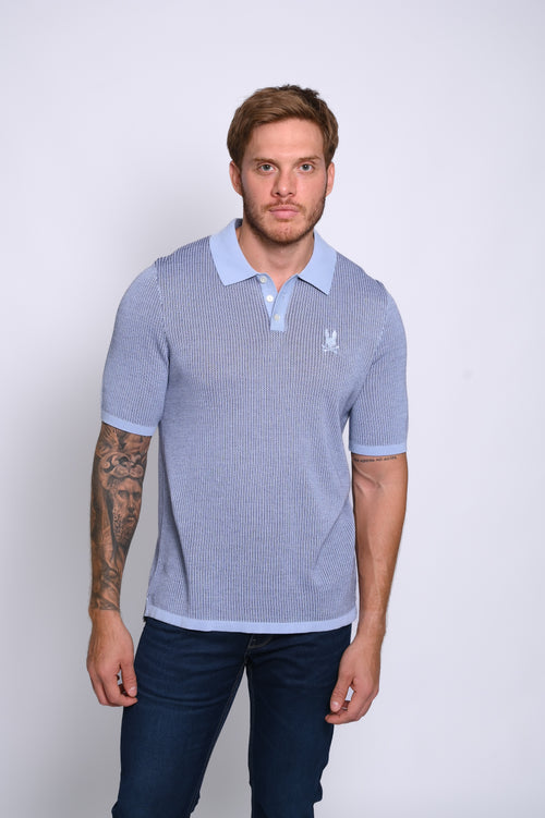 PSYCHO BUNNY POLO MANGA CORTA HOMBRE FANTASIA AZUL