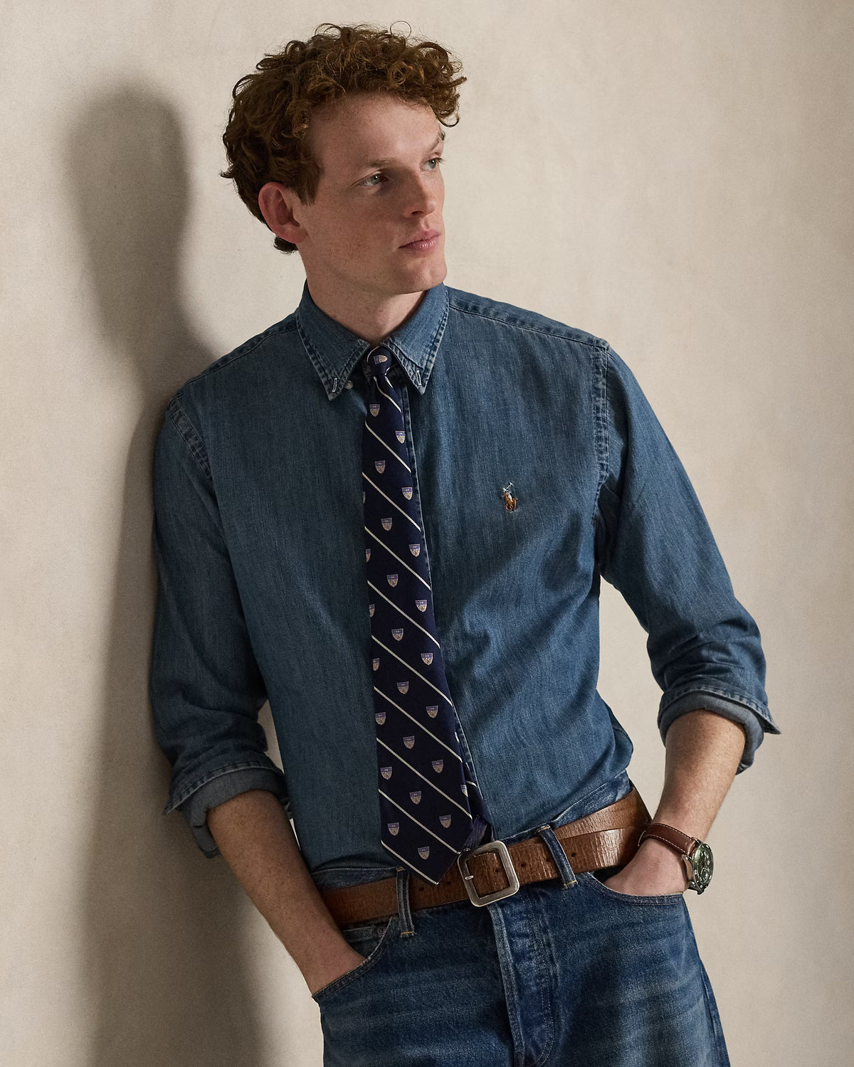 CAMISA M/L RALPH LAUREN HOMBRE DENIM 710792043001