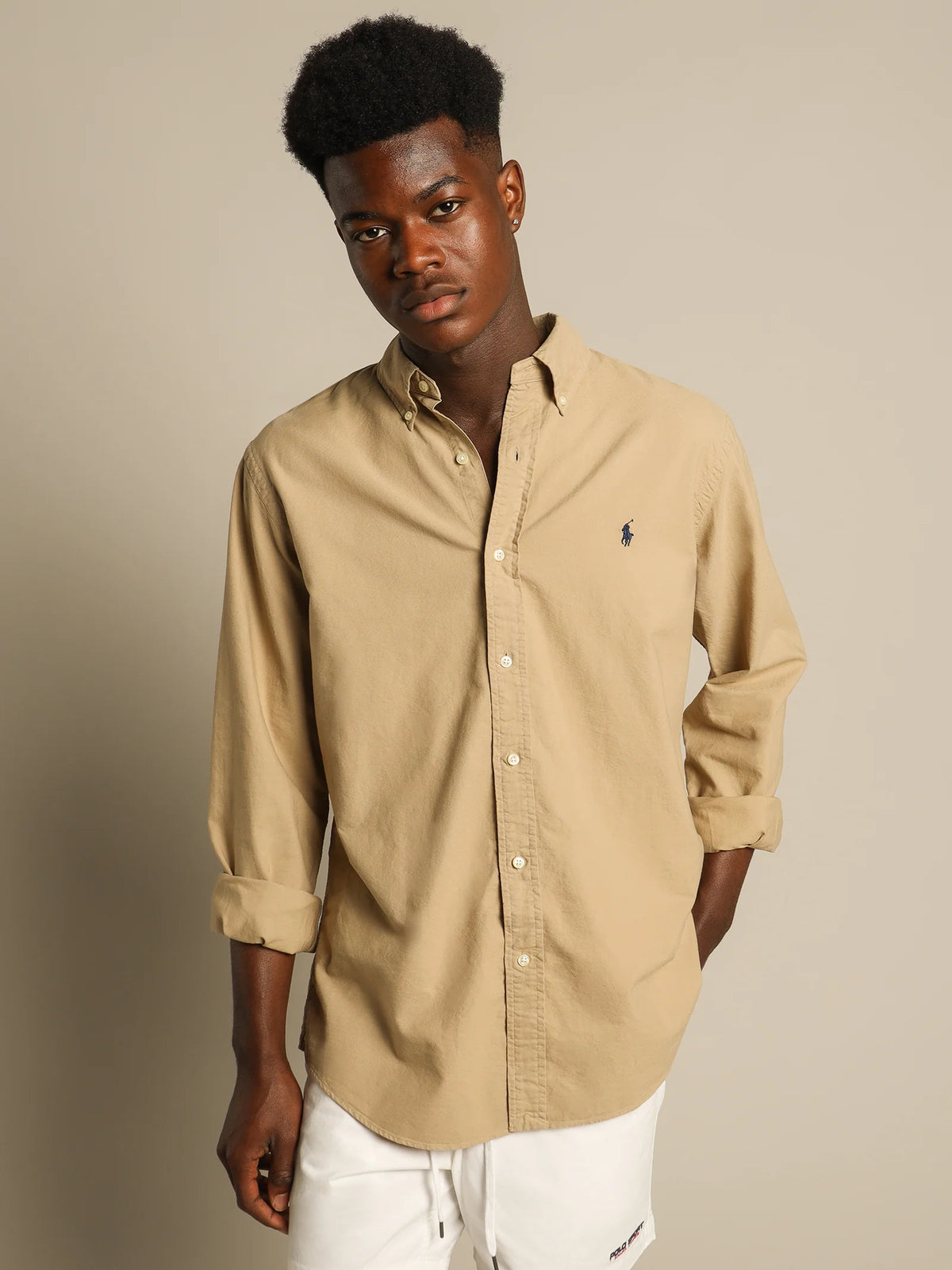 CAMISA M/L RALPH LAUREN HOMBRE SURREY TAN 710805564005