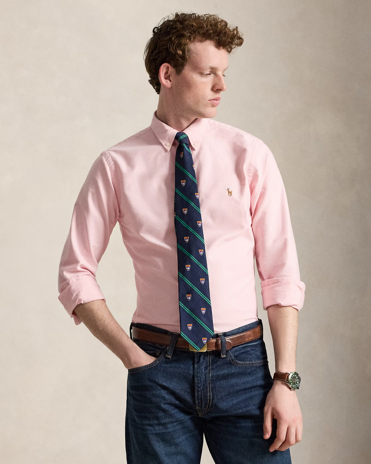 CAMISA M/L RALPH LAUREN HOMBRE BSR PINK 710549084008