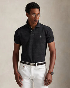 CAMISA POLO M/C RALPH LAUREN HOMBRE BLACK MARL HEATHER 710680784011