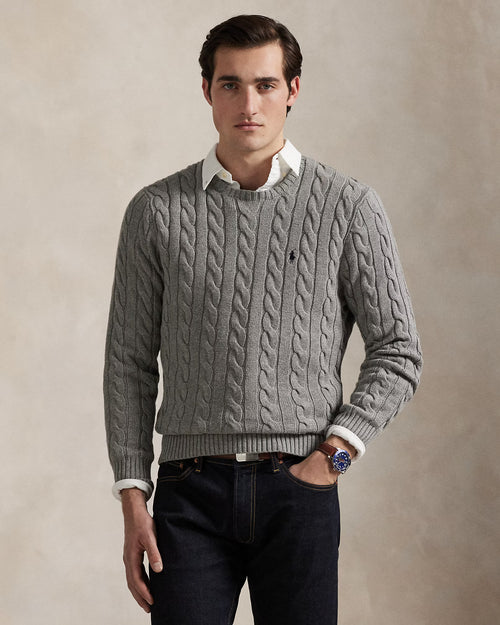 SUETER RALPH LAUREN HOMBRE FAWN GREY HEATHER 710775885013