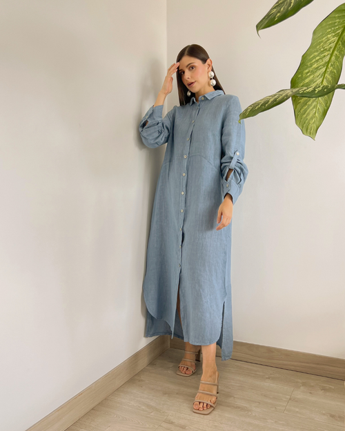 VESTIDO PRIMIA STELLA AZUL CLARO