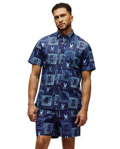 PSYCHO BUNNY CAMISAS HOMBRE AZUL