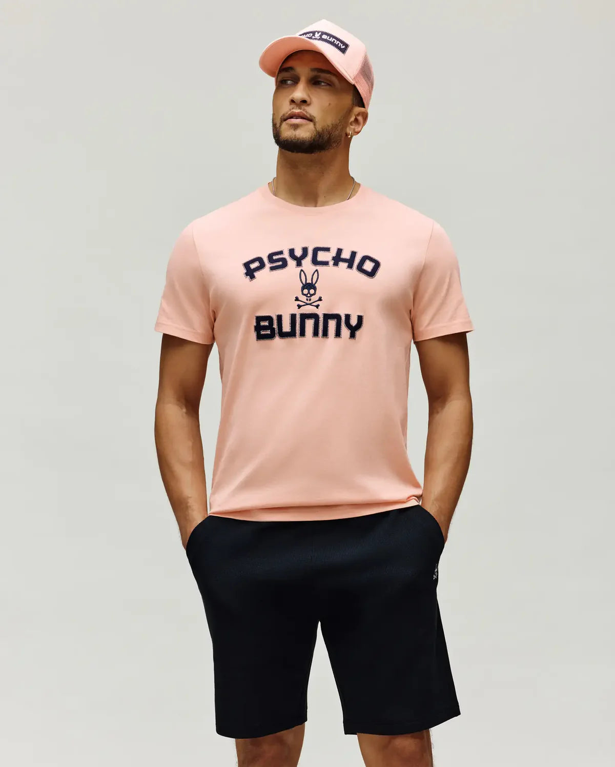 CAMISETA ROSADA PARA HOMBRE PSYCHO BUNNY MODERNA
