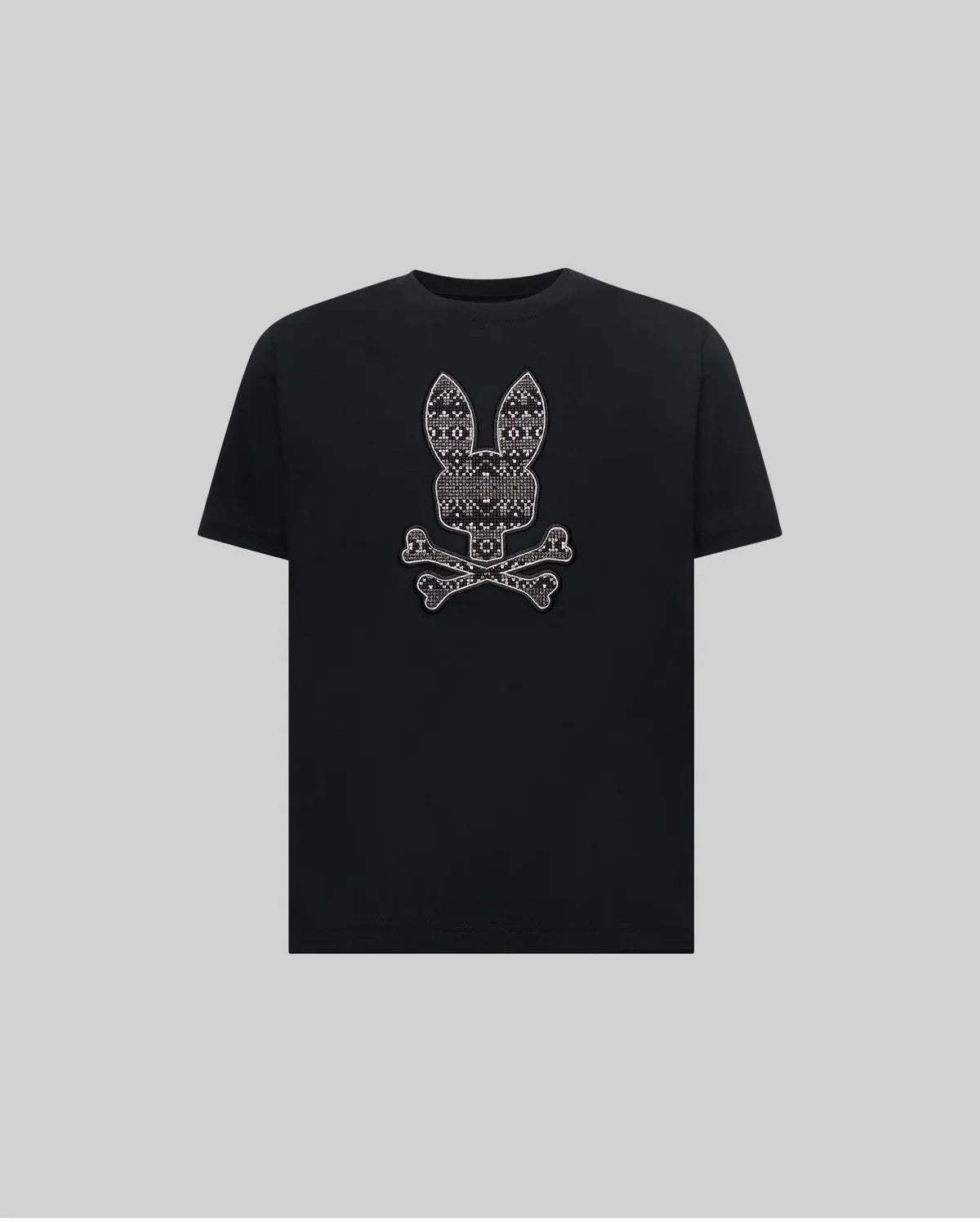 CAMISETA NEGRA MODERNA PARA HOMBRE PSYCHO BUNNY PREMIUM