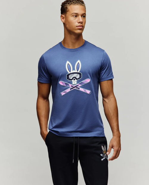 PSYCHO BUNNY CAMISETAS HOMBRE AZUL
