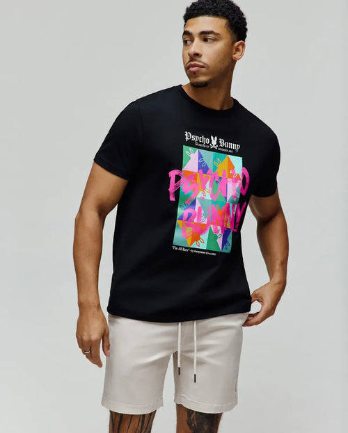 PSYCHO BUNNY CAMISETAS HOMBRE NEGRO