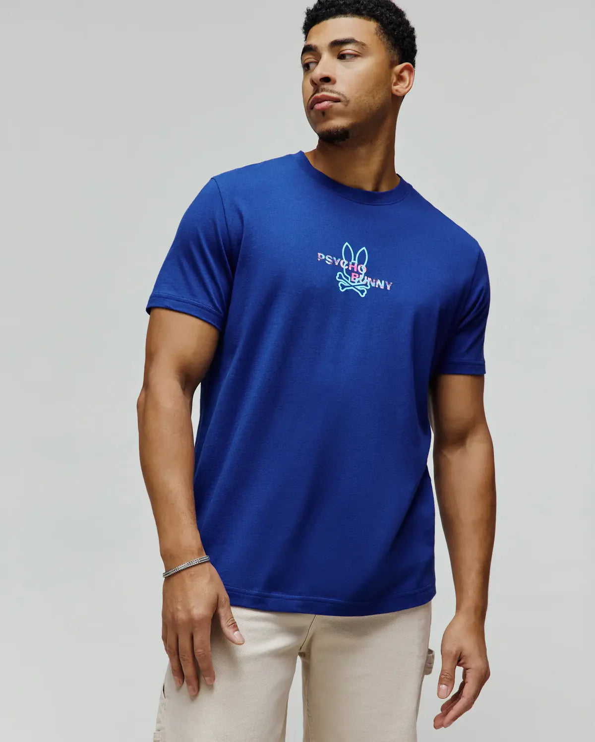 PSYCHO BUNNY CAMISETAS HOMBRE AZUL