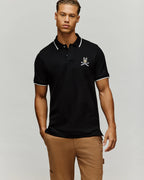 PSYCHO BUNNY CAMISETA TIPO POLO HOMBRE NEGRO