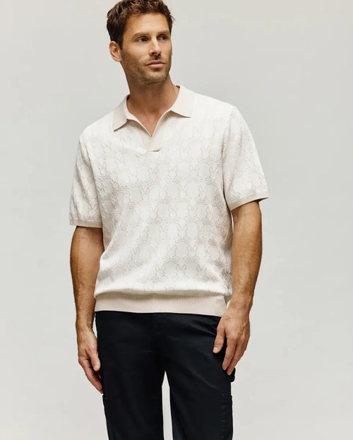 PSYCHO BUNNY CAMISETA TIPO POLO HOMBRE BLANCO