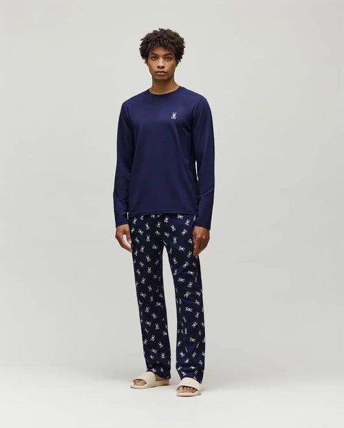 PSYCHO BUNNY CONJUNTO DE PIJAMA HOMBRE AZUL