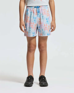 psycho bunny pantaloneta de baño niño fantasia gris