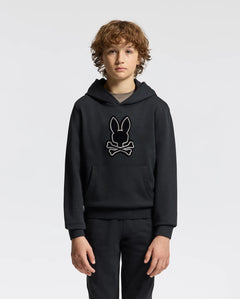 psycho bunny sudadera niño con capucha negro