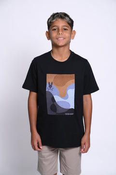 PSYCHO BUNNY CAMISETA NIÑO FANTASIA NEGRO