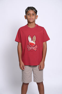 PSYCHO BUNNY CAMISETA NIÑO FANTASIA ROJO