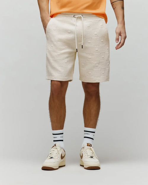 PSYCHO BUNNY BERMUDA DEPORTIVO JACQUARD DUSTIN PARA CABALLERO HOMBRE BEIGE MB0900052250