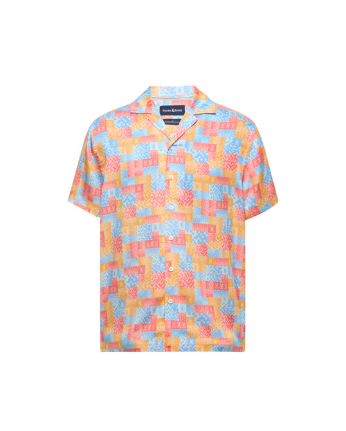 PSYCHO BUNNY CAMISA MANGA CORTA TENCEL OLIVIER PARA CABALLERO HOMBRE NARANJA MT0300151805