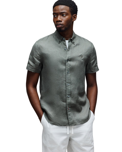 CAMISA M/C PSYCHO BUNNY PARA HOMBRE COLOR VERDE B6Q679C200322