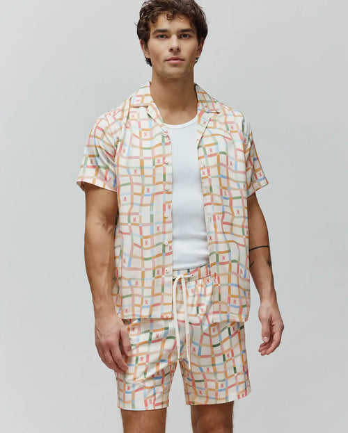 CAMISA M/C PSYCHO BUNNY PARA HOMBRE COLOR BLANCO MT0300079250