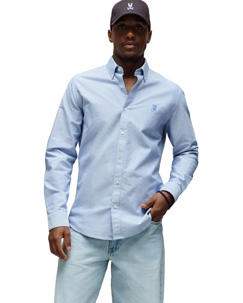 CAMISA M/L PSYCHO BUNNY PARA HOMBRE COLOR AZUL MT0300156429