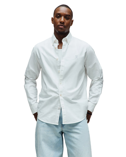 CAMISA M/L PSYCHO BUNNY PARA HOMBRE COLOR BLANCO MT0300156100