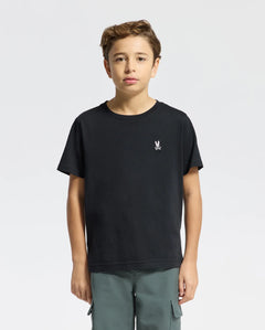 PSYCHO BUNNY CAMISETA NIÑO CUELLO REDONDO NEGRO