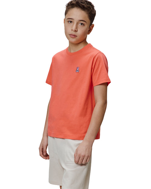 T-SHIRT PSYCHO BUNNY PARA NIÑO COLOR NARANJA B0U014F200660