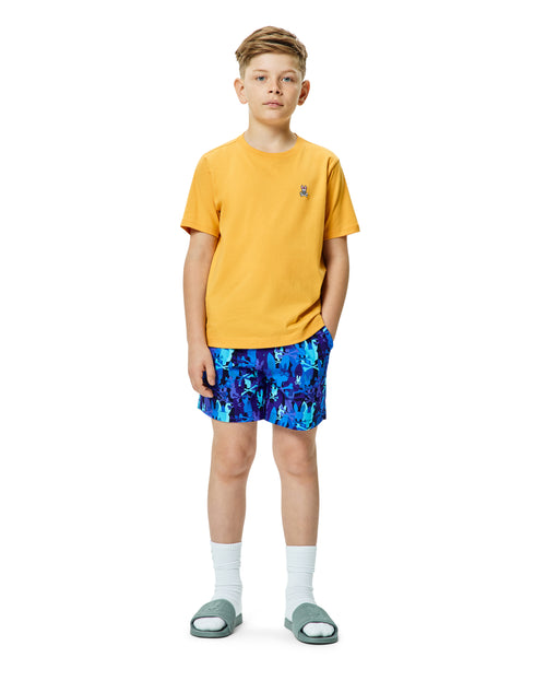 T-SHIRT PSYCHO BUNNY PARA NIÑO COLOR AMARILLO B0U014F200807
