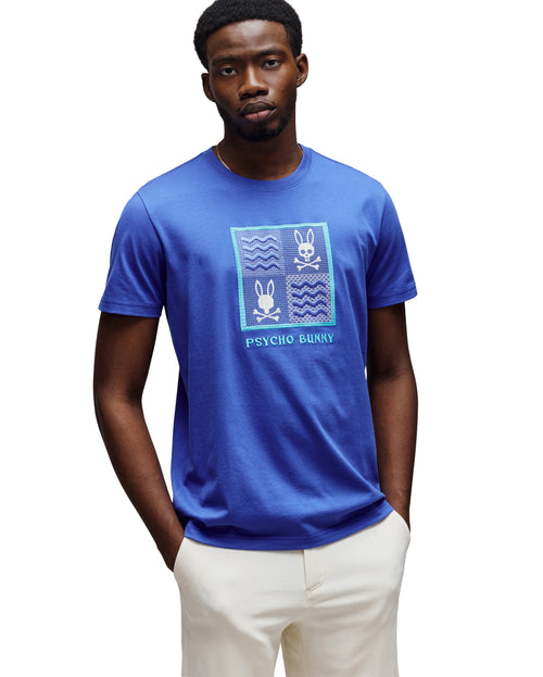 T-SHIRT PSYCHO BUNNY PARA HOMBRE COLOR AZUL MT0200277426