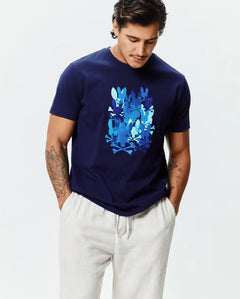 T-SHIRT PSYCHO BUNNY PARA HOMBRE COLOR AZUL MT0200285402