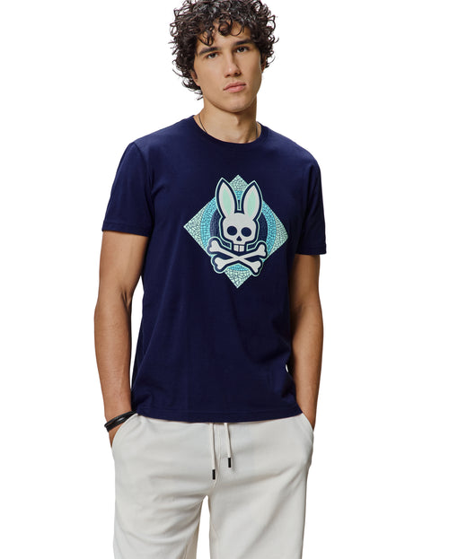 T-SHIRT PSYCHO BUNNY PARA HOMBRE COLOR AZUL MT0200302402