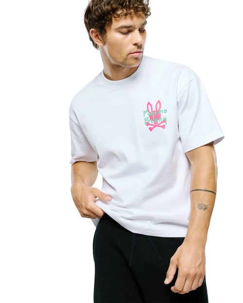 T-SHIRT PSYCHO BUNNY PARA HOMBRE COLOR BLANCO MT0200311100