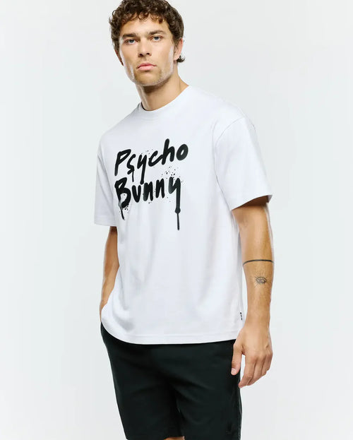 T-SHIRT PSYCHO BUNNY PARA HOMBRE COLOR BLANCO MT0200312100