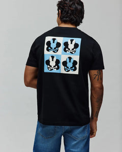 PSYCHO BUNNY CAMISETA DOBLE ESTAMPADO AIDEN PARA CABALLERO HOMBRE NEGRO MT0200224001