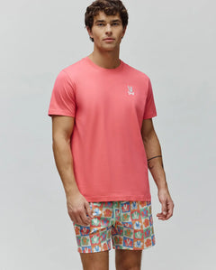 PSYCHO BUNNY CAMISETA DOBLE ESTAMPADO AIDEN PARA CABALLERO HOMBRE ROJO MT0200224656