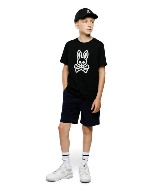 T-SHIRT PSYCHO BUNNY PARA NIÑO COLOR NEGRO KT0200191001