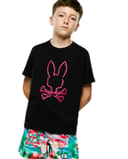 T-SHIRT PSYCHO BUNNY PARA NIÑO COLOR NEGRO KT0200197001
