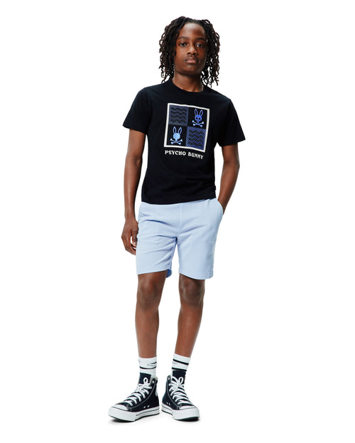T-SHIRT PSYCHO BUNNY PARA NIÑO COLOR NEGRO KT0200204001